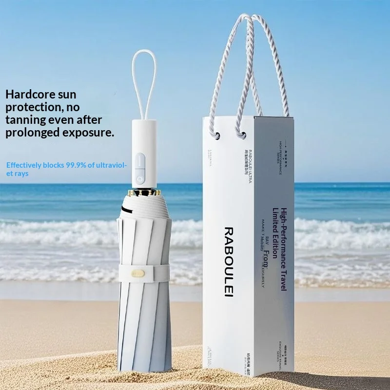 

Автоматический зонт с градиентом для женщин и студентов, складной зонт от солнца с защитой от ультрафиолета, ветрозащитный зонт от солнца и дождя двойного назначения