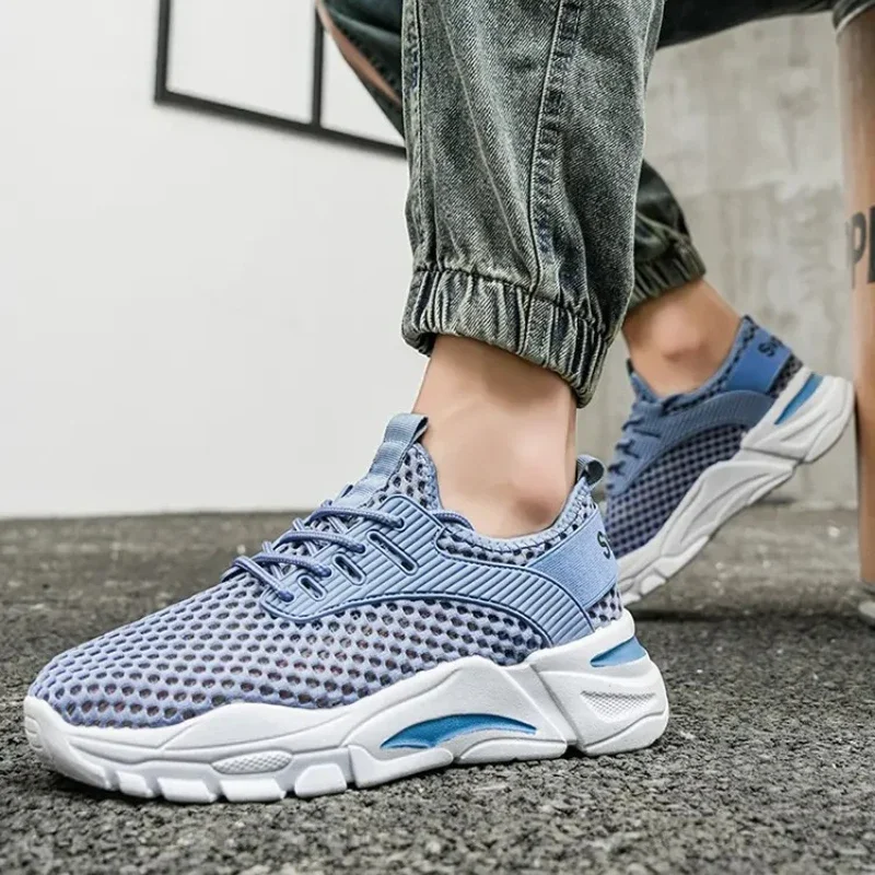 

Men's Running Shoes Round Toe Lightweight Summer Breathable New Original High-quality Casual Color-blocked Sports Shoes