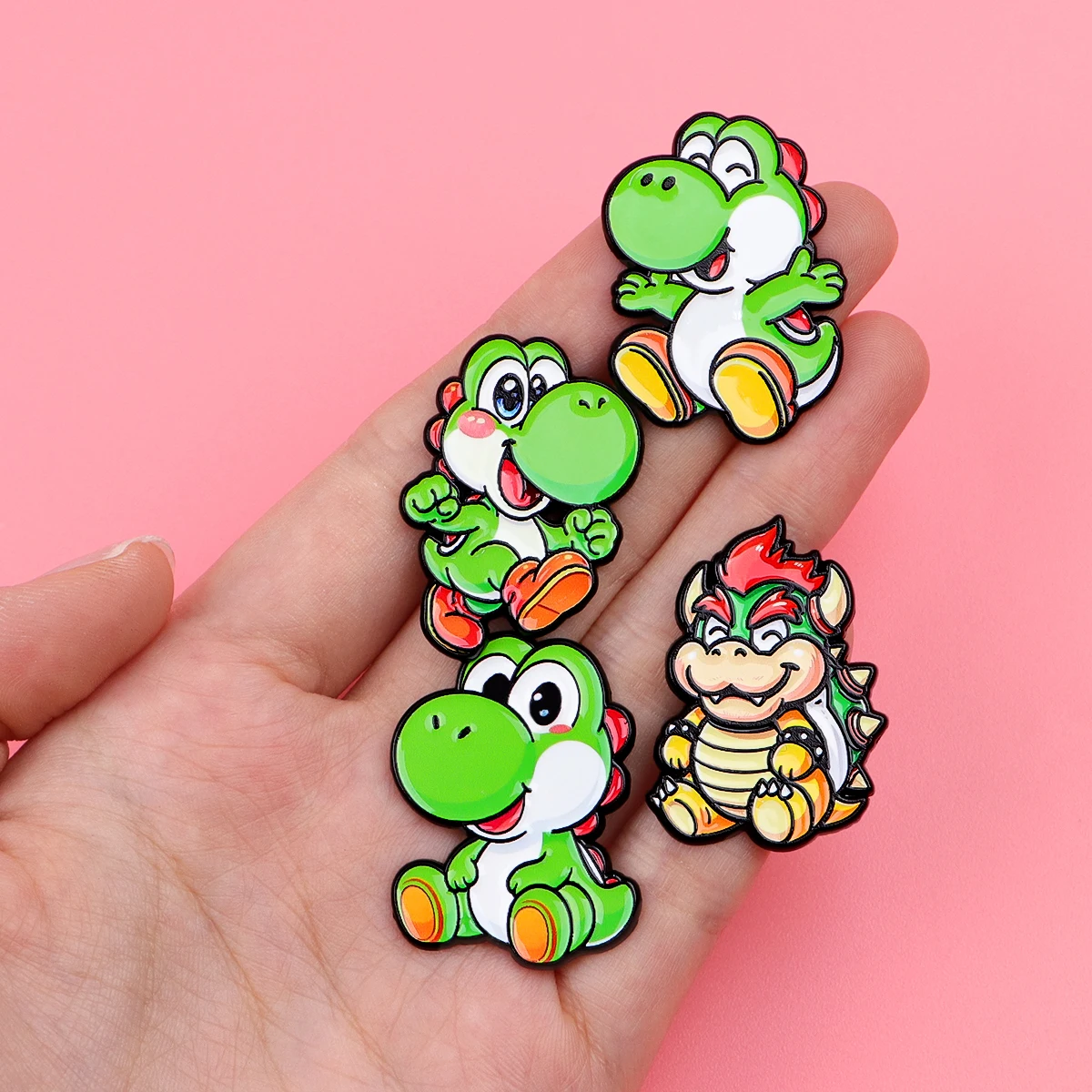 3-4pcs Cute Cartoon Game Character Metal Brooch Backpack Jacket Decor Badge Accessory Gift Youth Video Game Lovers Jewelry view 6