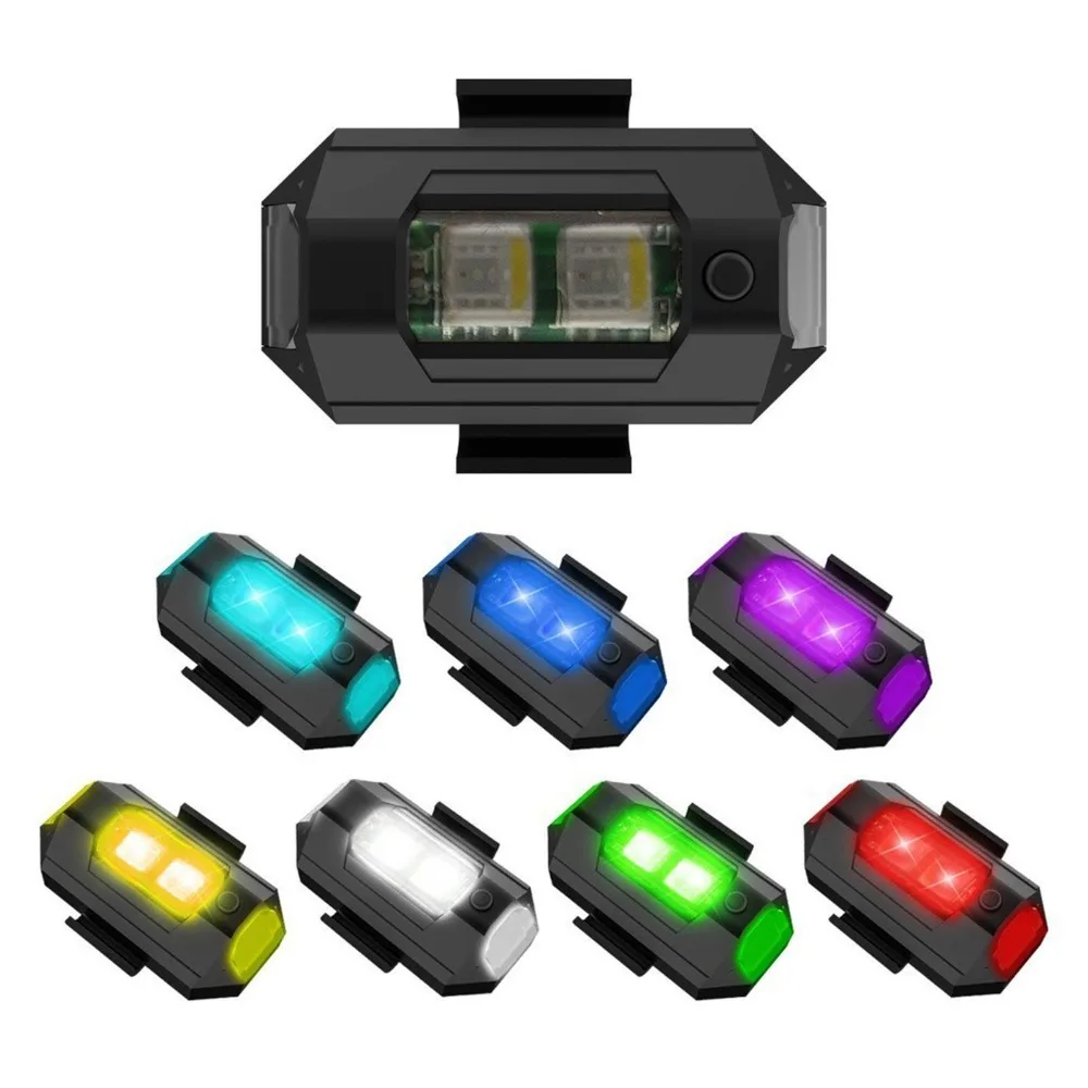 New Manual Switch Drone Strobe Light USB Charging Seven Colors Warning Light Emergency Flash Kite Warning Light