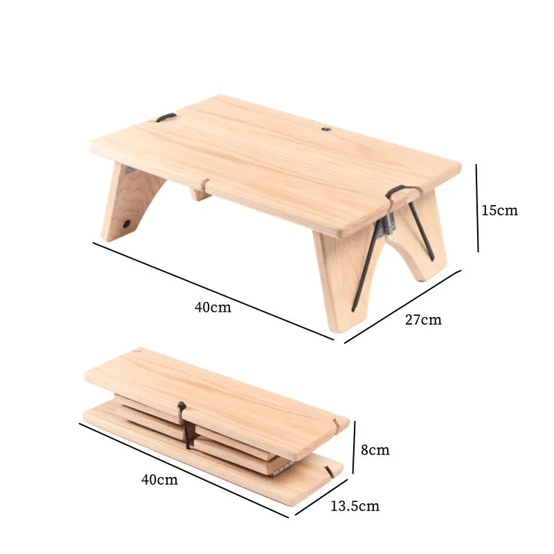 Imagem -02 - Tryhomy Portátil Mesa de Acampamento ao ar Livre Dobrável Mesa de Madeira All-purpose Utralight Caminhadas Churrasco Mini Mesas de Madeira para Piquenique Acampamento