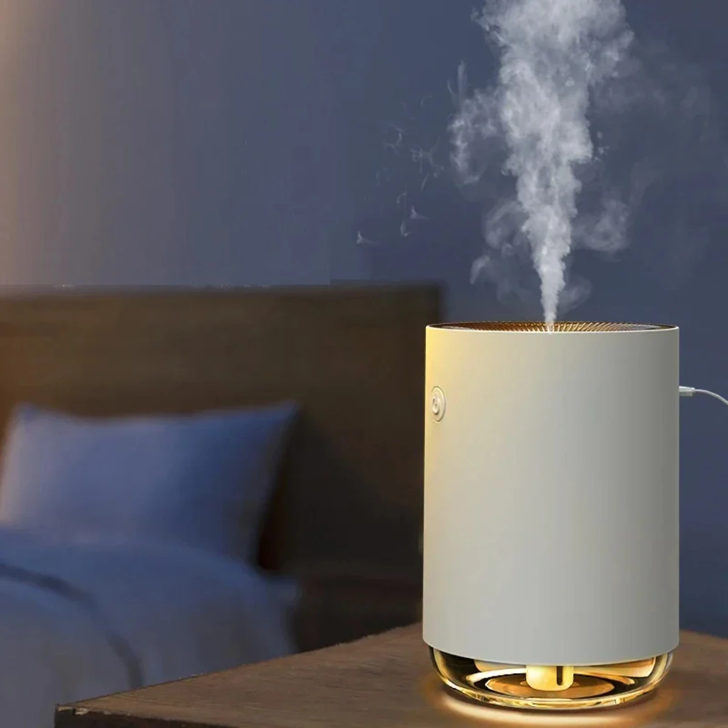 Portable Ultrasonic USB Essential Oil Diffuser Air Humidifier with Anion Mist Maker Car Purifier LED Lamp Romantic Light - Compa