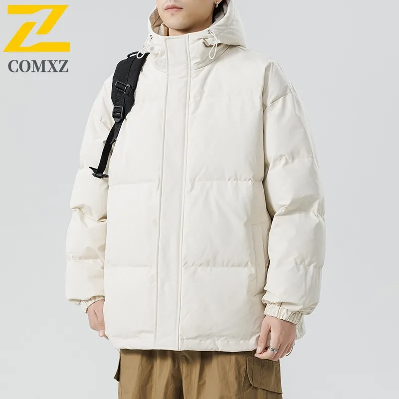 

COMXZ Men Winter New Filled Jacket Luxury Outdoor Adventure Cold Proof Parka Leisure Cycling Comfort Lightweight Clothing