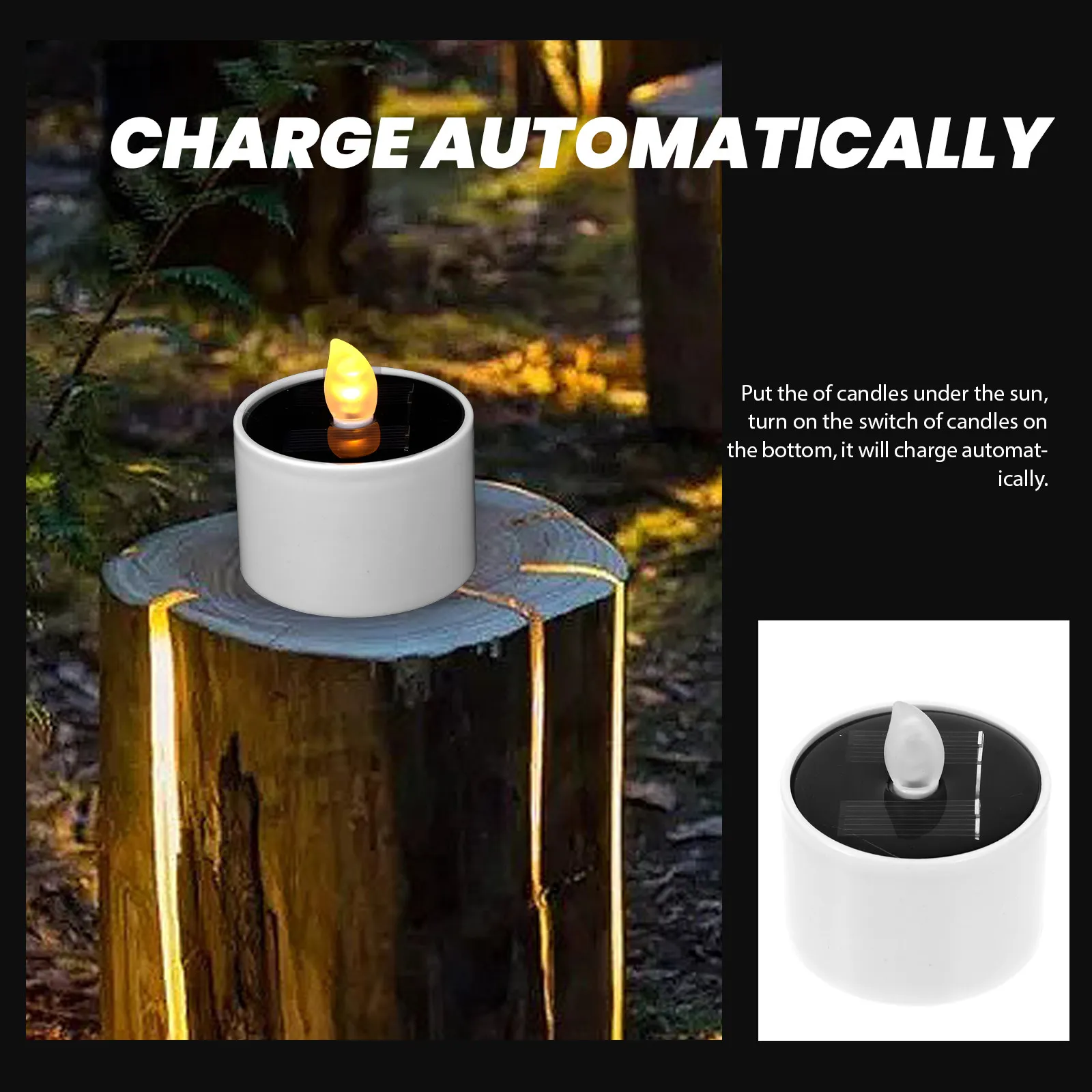 

1Pcs Waterproof Solar Light LED Flameless Yellow Flicker Lamp Solar Powered for Gardens Hotels Restaurants Home Holiday