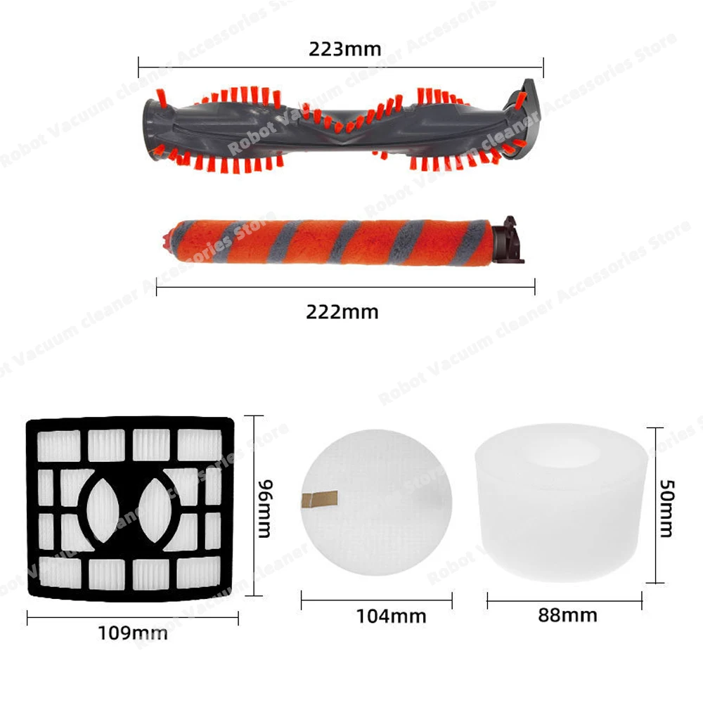 Piezas compatibles para la aspiradora Shark DuoClean NV800 NV800W NV801 NV801Q NV803 UV810, como el cepillo principal, el cepillo rodante y el filtro HEPA.
