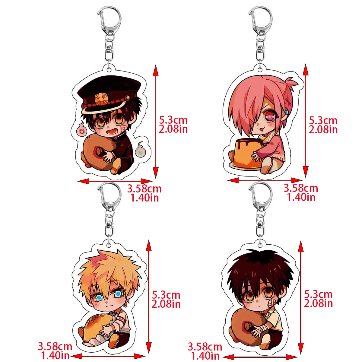 Anime Keychain Hanako-kun Cute Cartoon Keychain Car Accessories for Men Bag Pendant Friend Gifts Jewelry