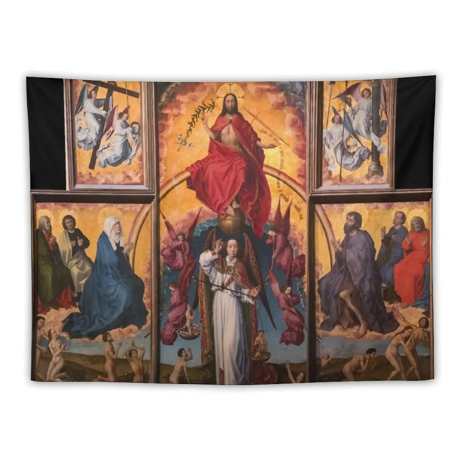 Rogier Van der Weyden - Beaune Altarpiece Tapestry Bedroom Deco Cute Decor Outdoor Decoration Tapestry