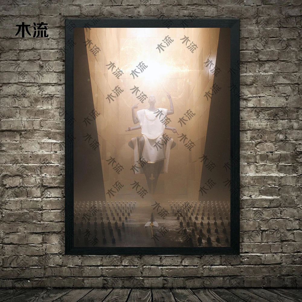 Ghosts In The Ruins Of Space,Gothic Wall Art Canvas Painting,Highly Intelligent Creatures,Surreal Fantasy Art Poster Print Decor