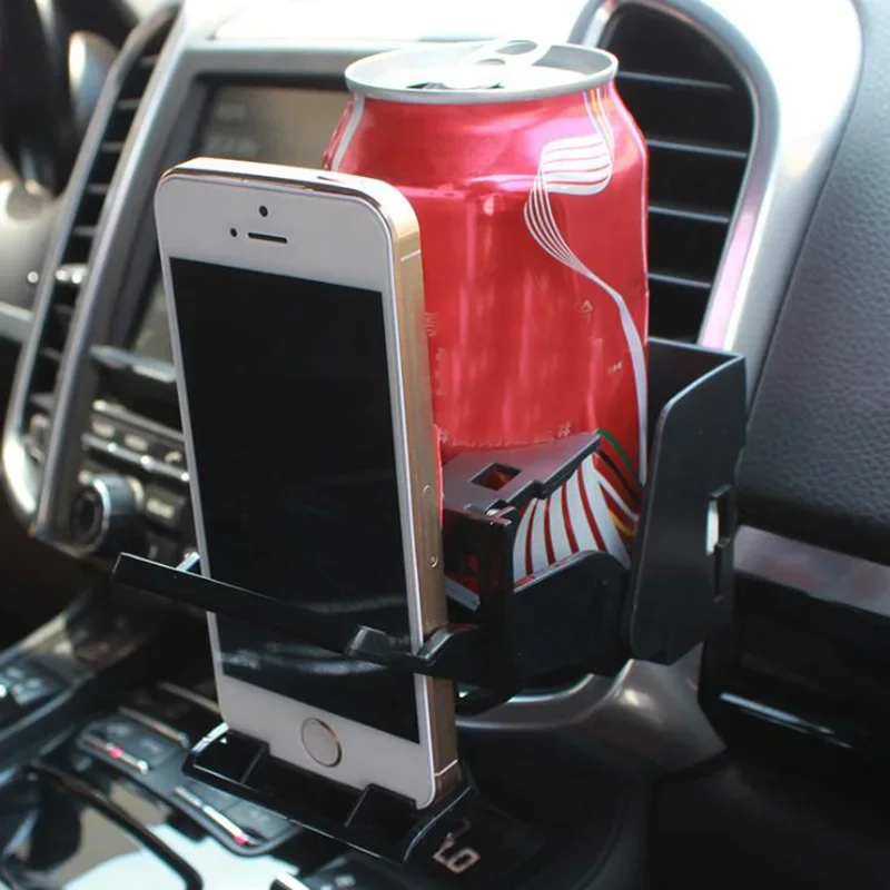 2 in 1 Car Phone Cup Holder Outlet Air Vent Cup Rack Beverage Mount Insert Stand Holder Universal Car Truck Drink Rack