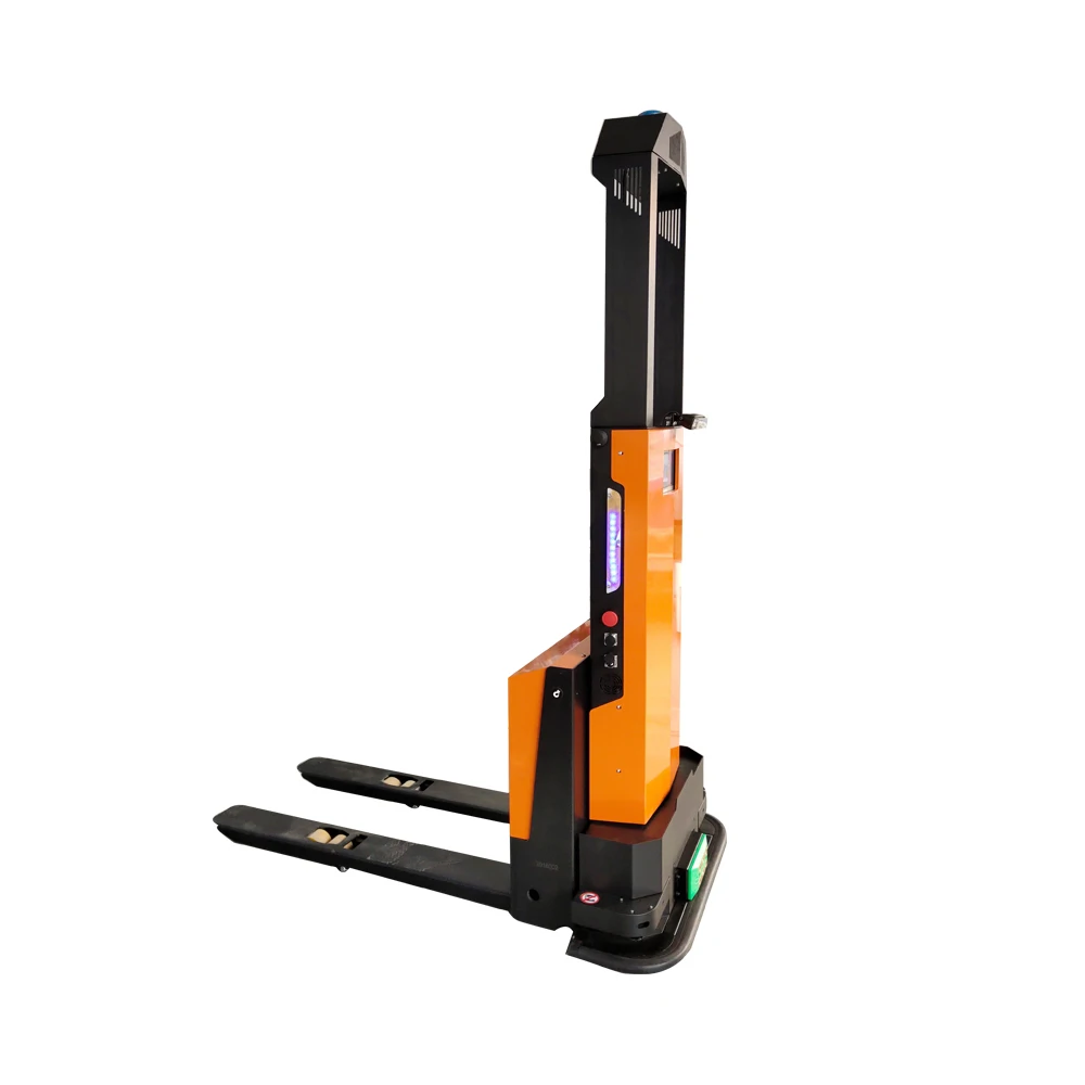 TZBOT Лазерная SLAM-навигация Agv Автомобильный радар-датчик Автоматизированный управляемый автомобильный вилочный погрузчик agv с грузоподъемностью 1500 кг для склада