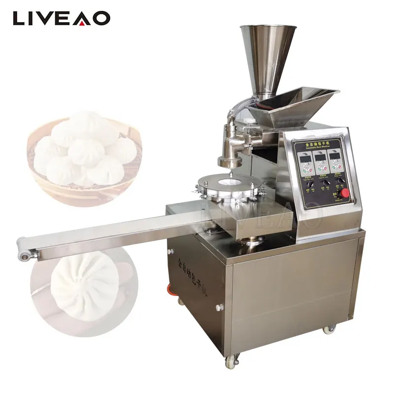 Automatische Kleine Dumpling Bao Bun Momo Dimsum Maker Dim Sum Stoom Gevulde Broodje Maken Baozi Making Machine