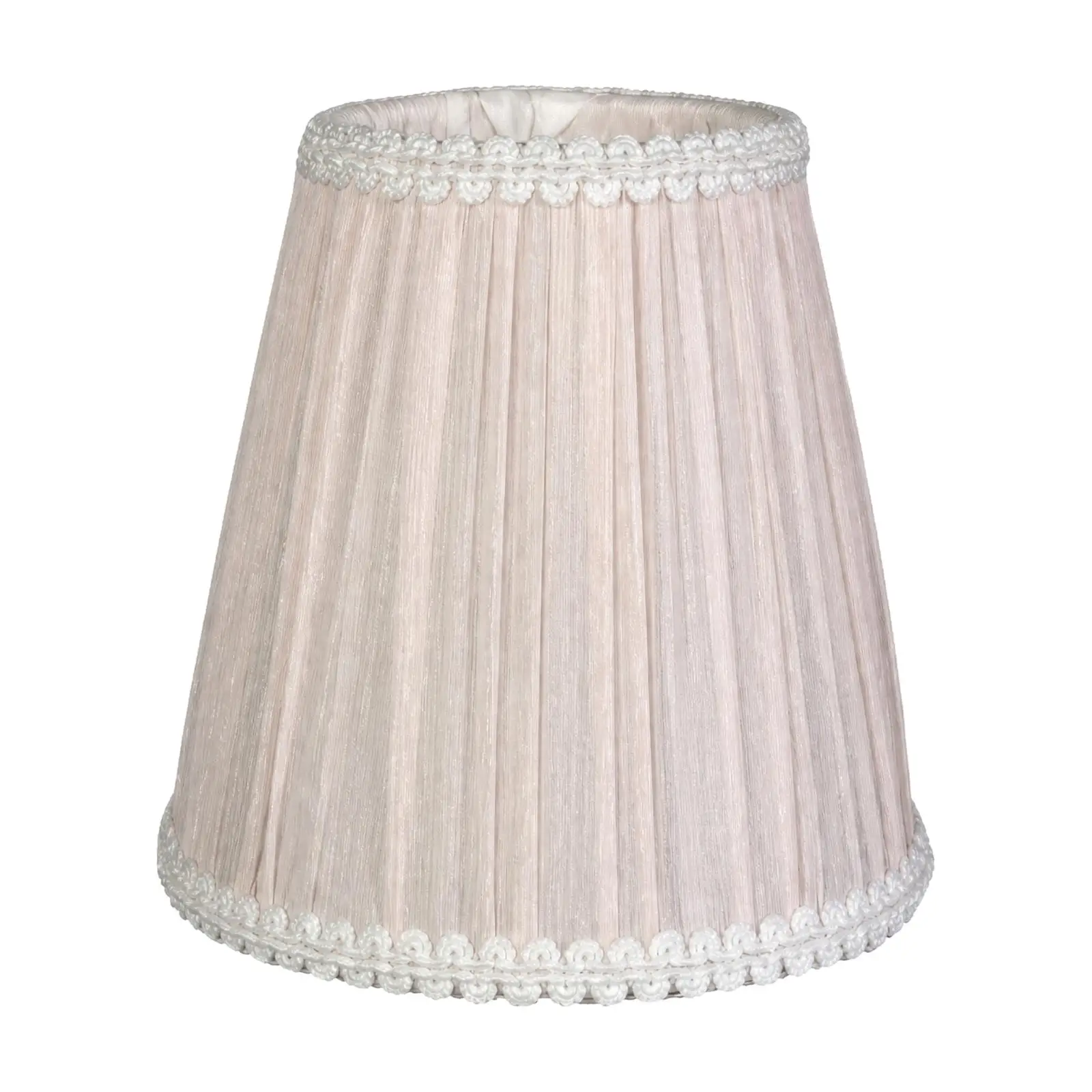Tapered Pleated Fringe Lampshade E27 Fabric Cover for Table Lamp Pendant Light Classic Decorative Trim for Bedroom Reading