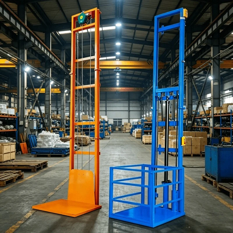 Electric Hydraulic Small Cargo Lift Elevator Guide Rail Simple Warehouse Factory Home Lift Platform
