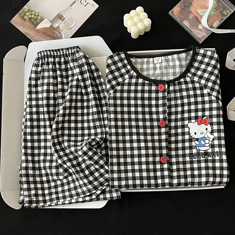 

Summer pajamas women's short-sleeved shorts Hello Kitty cute casual cartoon loungewear set