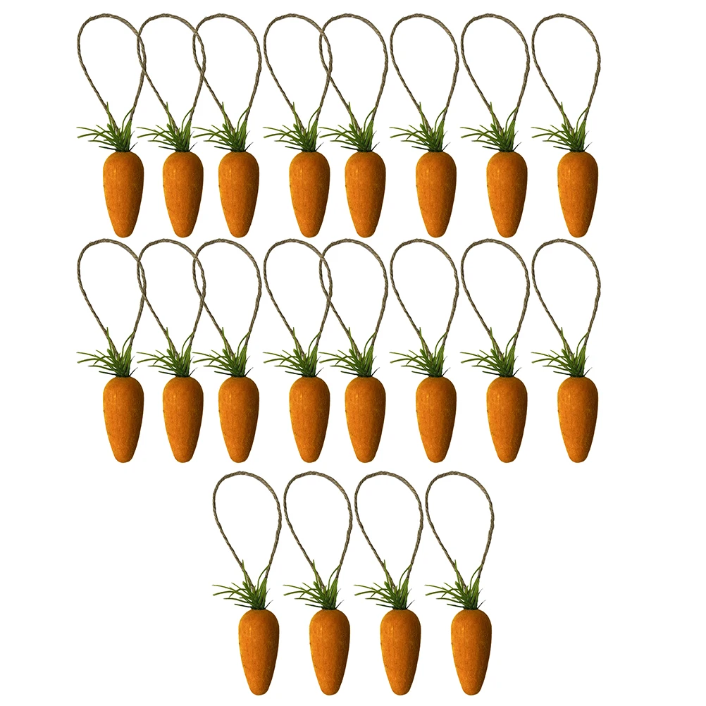 

20 pcs Carrot Shaped Pendants Reusable Home Decor Photo Props Gifts Holidays Birthdays Housewarming Easter Bright Colors
