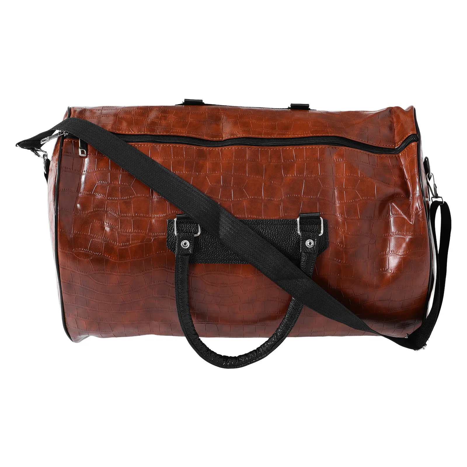 Large Capacity Business Travel Bag PU Men's Portable Organizer Handbag for Outdoor Sports Camping Convenient