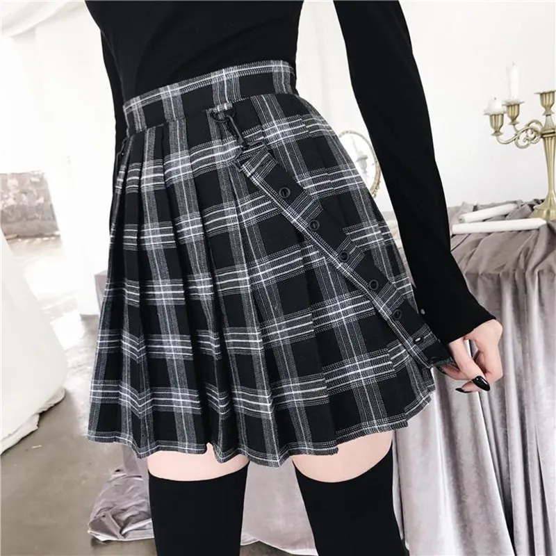 

Casual High Waist Pleated Alingle Skorts plus Size College Sle Women's Skirt Street Faion orts Length f Skirts