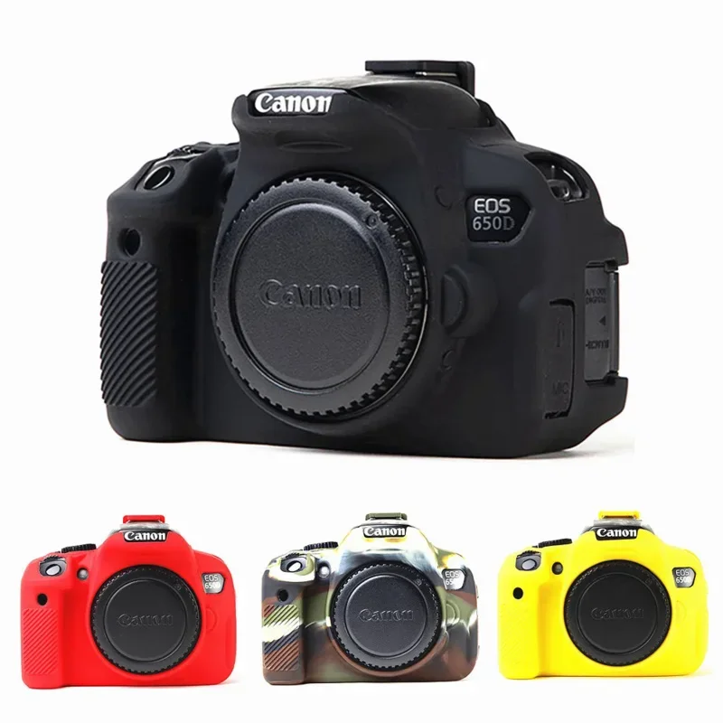 Silicone Armor Skin case body cover for Canon EOS 600D 650D 700D kiss x5i x6i x7i Rebel T3i T4i T5i protector DSLR camera bag