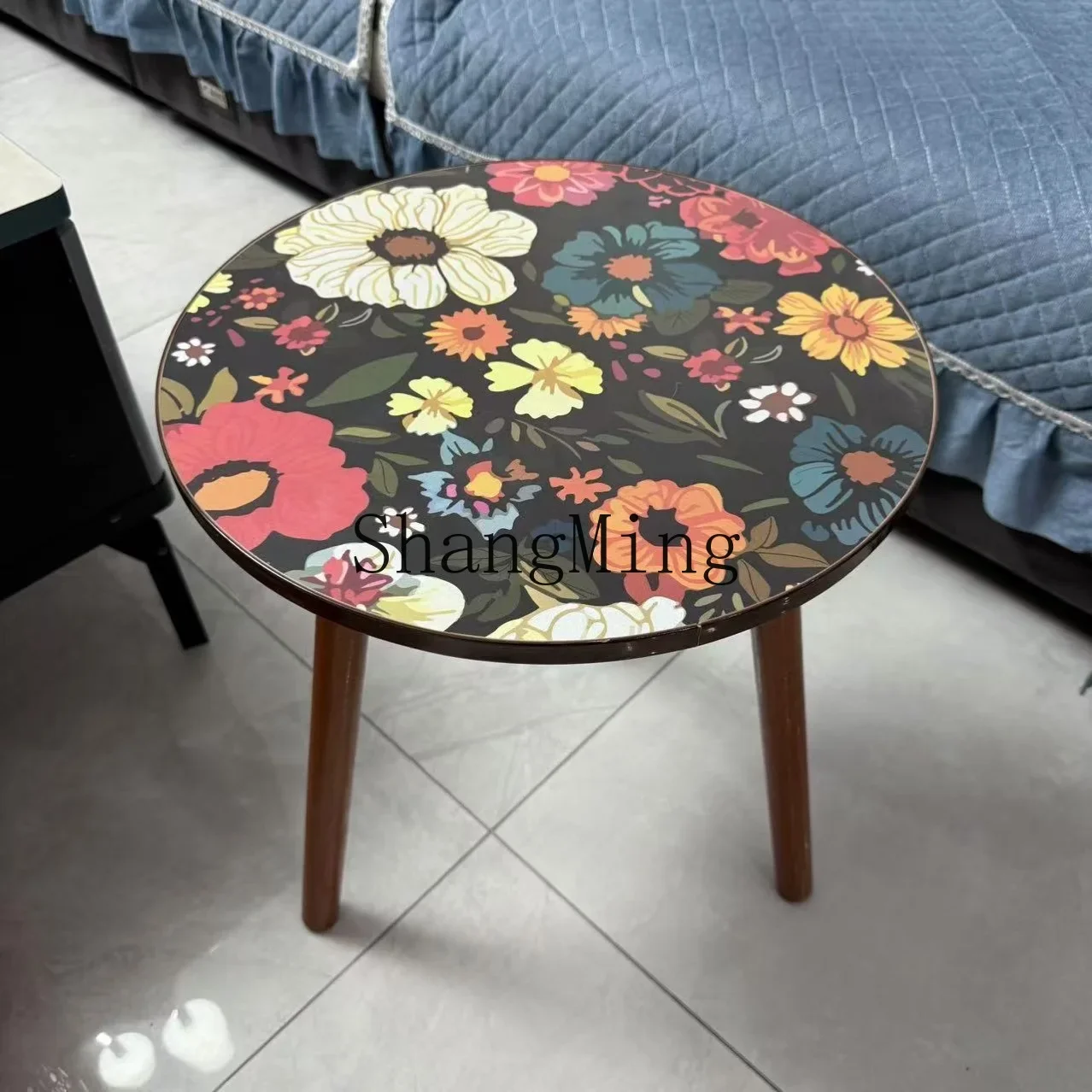 SM side cabinet pattern Internet celebrity bedroom small table living room corner bedside round table