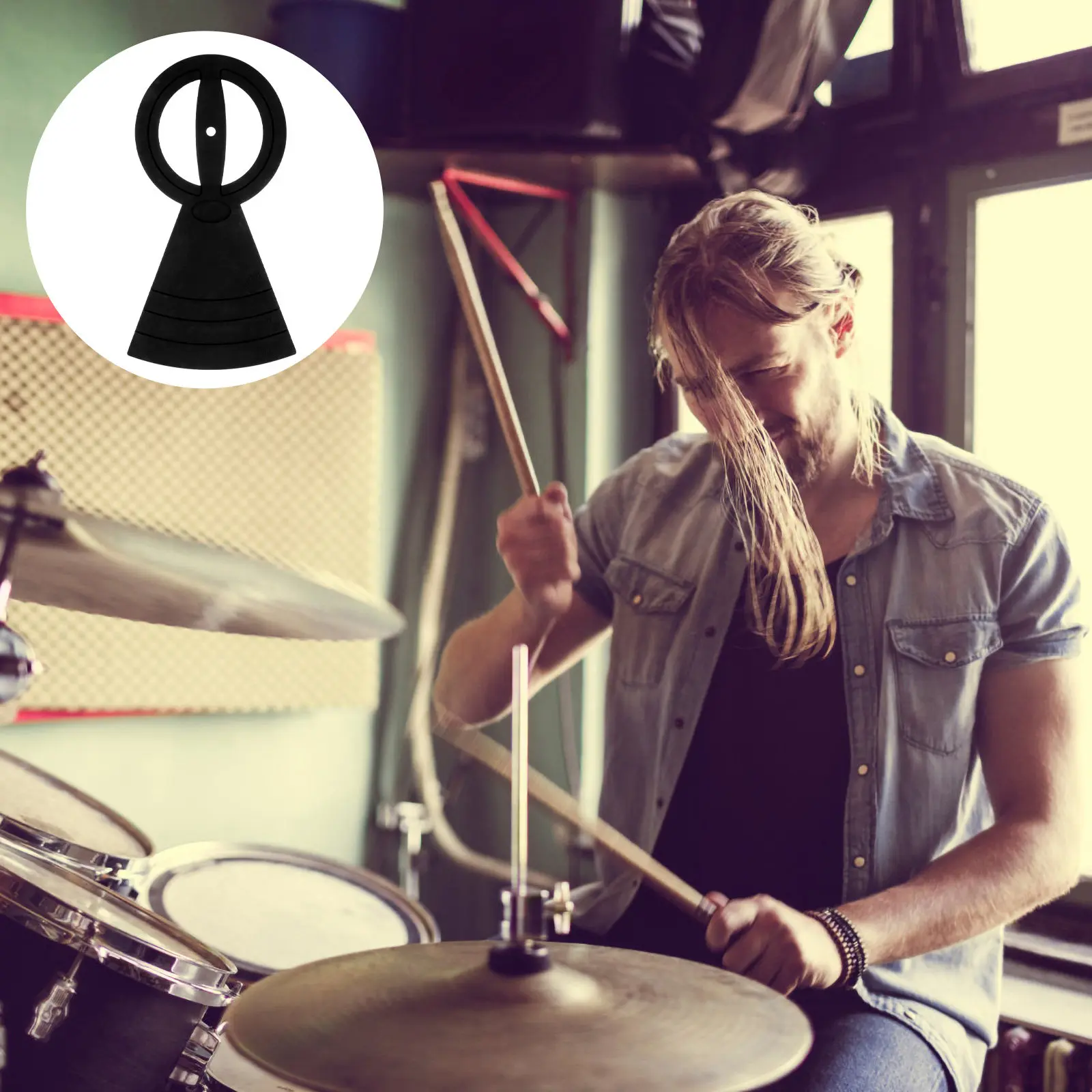 1Pcs Cymbal Hi-Hat Drum Mute Mat Noise Reduction Muffler Practice Drum Accessory Instrument Accessory