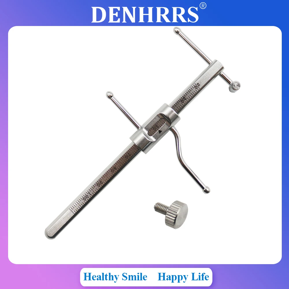 

1Pc Dental Orthodontic Sliding Caliper Chin Indicator Dental Implant Measuring Gauge Caliper Ruler 20-100mm Stainless Steel