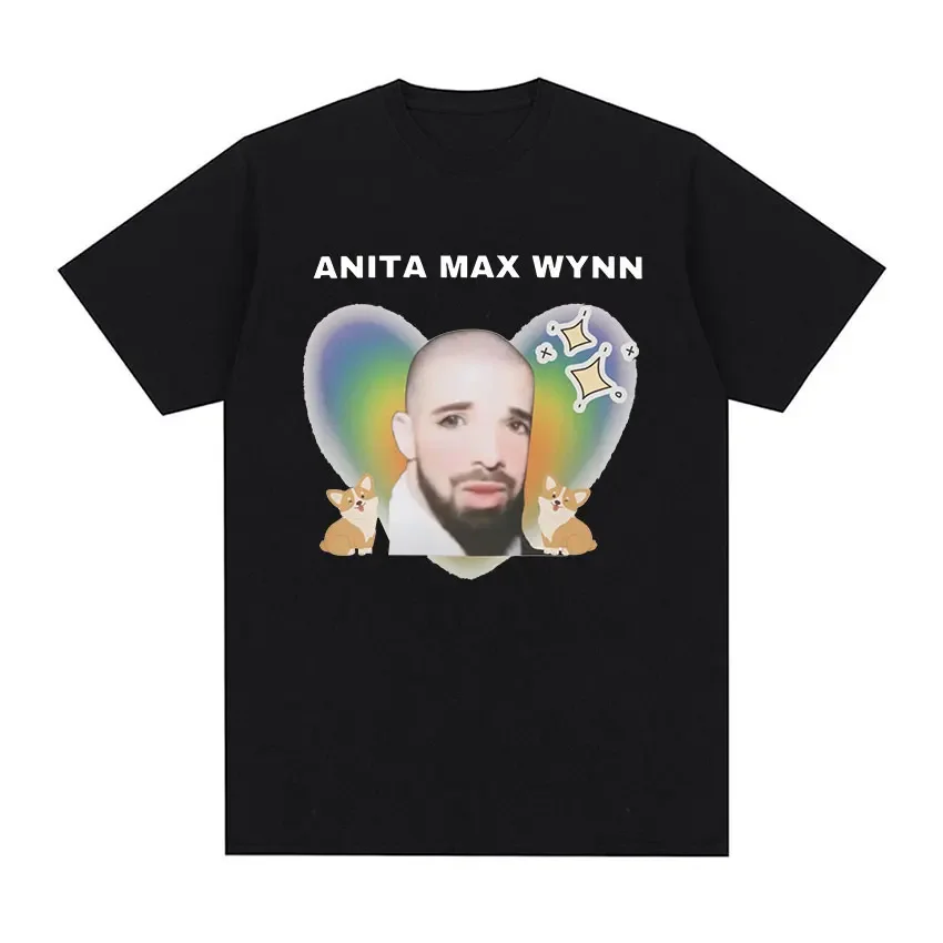 Men Hip Hop Retro fashion clothing T-Shirt Casual 100% Cotton Oversized Tshirt Anita Max Wynn Drake Meme Graphic T Shirts Funny