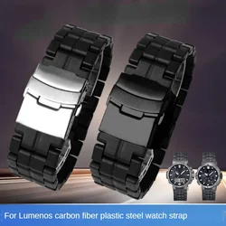 Plastic Steel Watch Strap for Luminox Carbon Fiber Ser3050 Es3950 Waterproof Sweat-Proof Watch Band Accessories 23mm Wristband