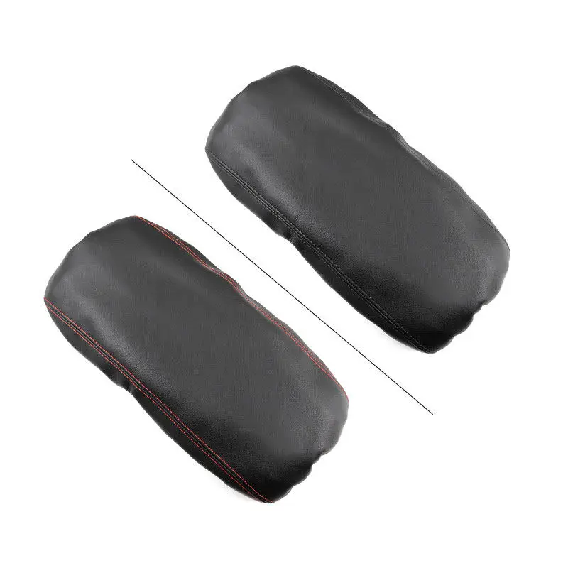 For Mazda 3 2019 2020 2021 Car Interior Center Console Lid Armrest Box Cover Black Microfiber Leather Protective Trim