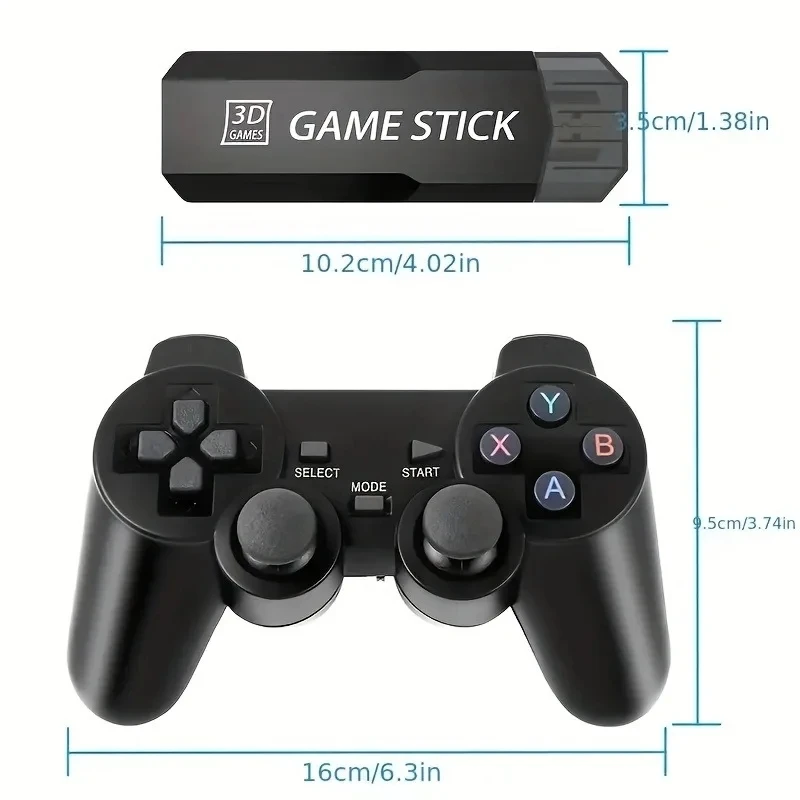 X2 Retro konsola do gier gra wideo Stick Emuelec4.3 System GD10 kontroler bezprzewodowy 64 GB wbudowane 30000 gier/PS1/GB świąteczny Gif