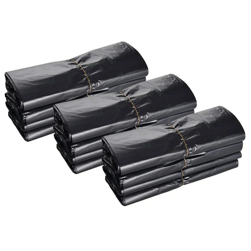 100pcs 30X50Cm Thickened Garbage Bags Black Leakproof Heavy Duty Trash Bag For Kitchen Office Home Waste Disposal Vest Style