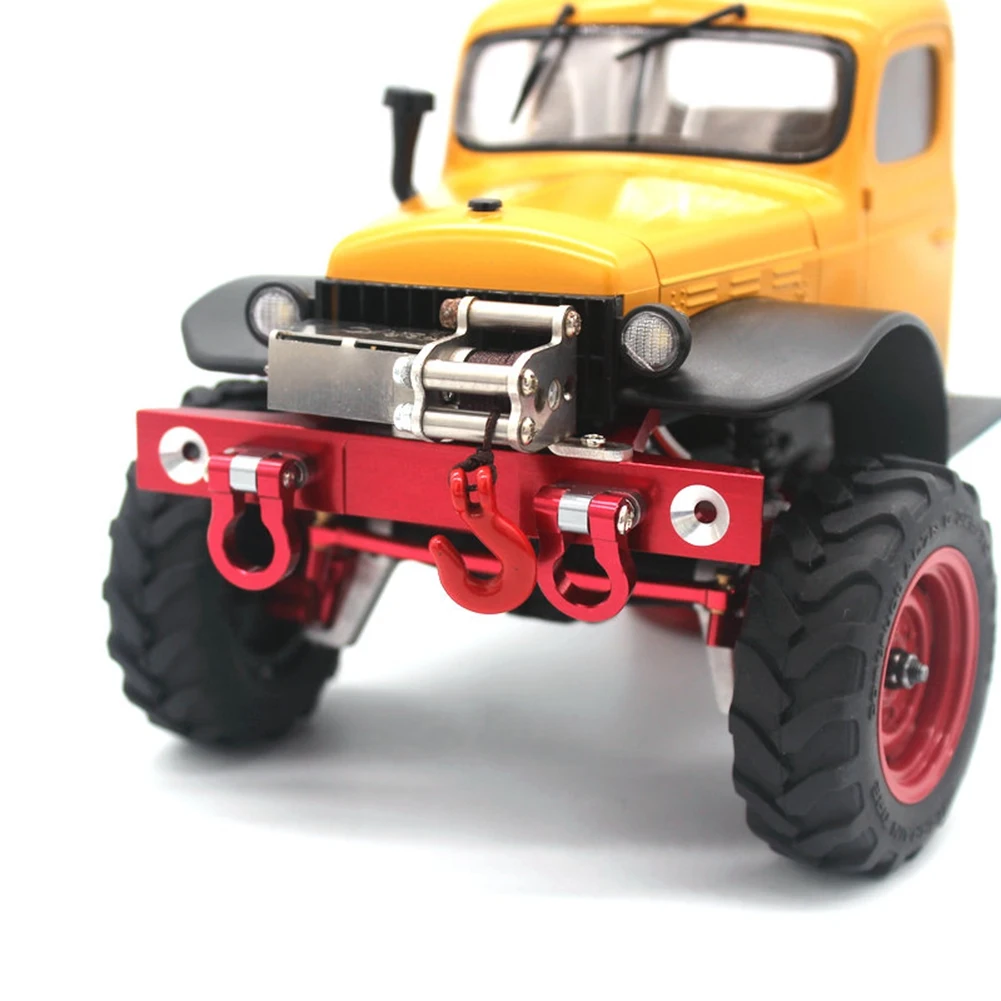 Voor Fms Fcx24 Metalen Voorbumper Met Trekhaak 1/24 Rc Auto Upgrades Onderdelen Accessoires, Zwart