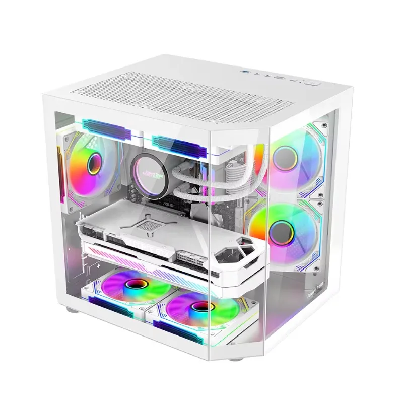 

New Arrivals White Atx Matx Itx Computer Case Chassis Desktop Central Processor Chassis Computer Case Full Tower Computer Gaming