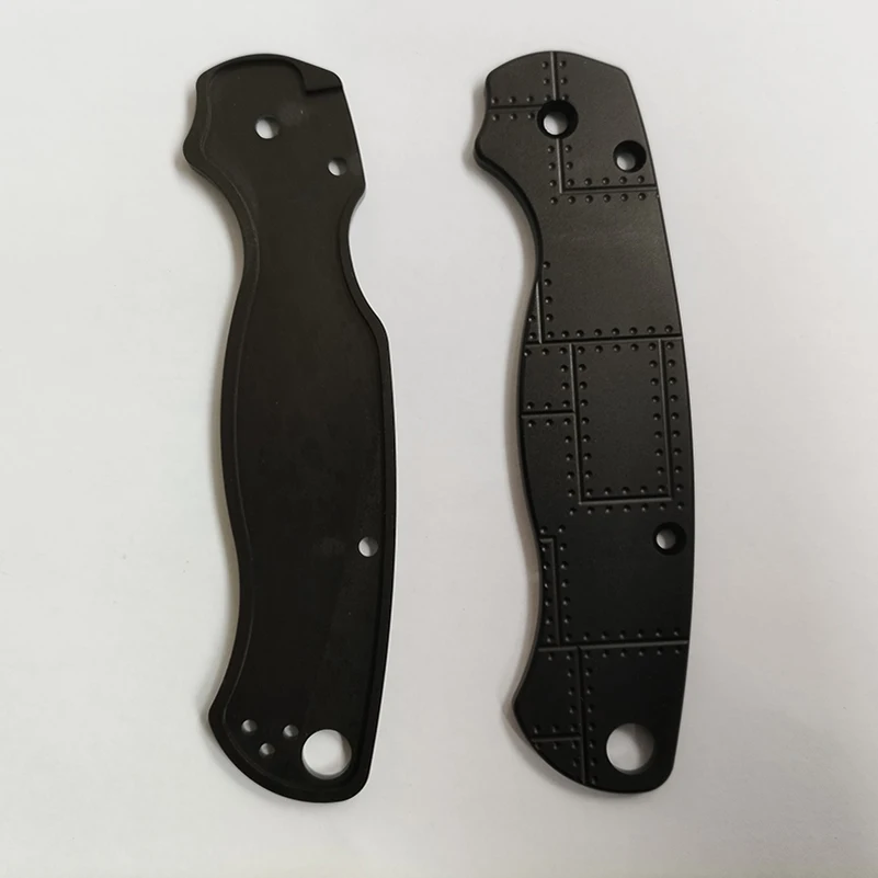 Imagem -02 - Custom Alumínio Made Folding Knife Handle Scales para Genuine Spyderco C81 Paramilitaro2 Para2 Facas Grip Faça Você Mesmo Fazendo Peças