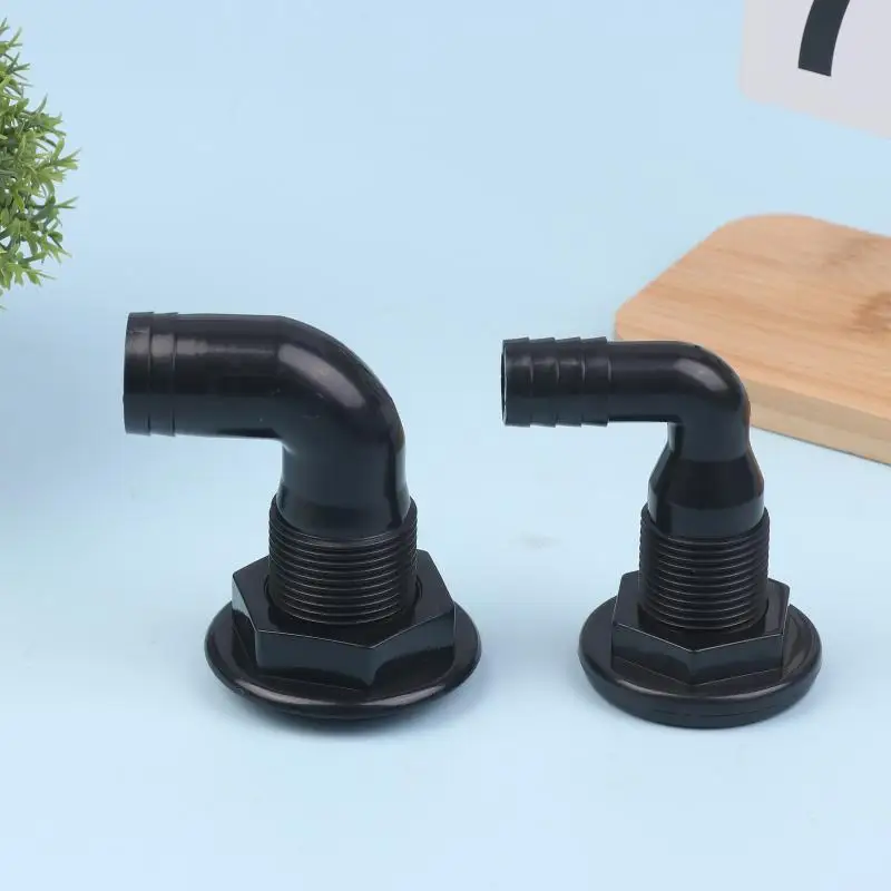 

[Q]90 Degree Marine Drainage Outlet Yacht Bilge Drainage Outlet Deck Drain Hose Pipe Elbow Bilge Pump Drain Thru Hull Fitting