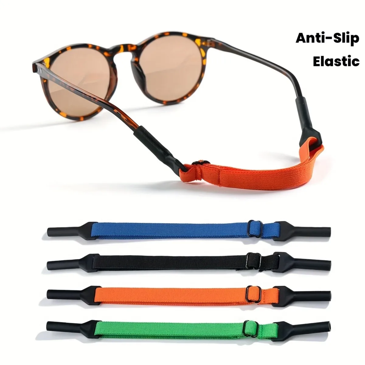 Outdoor sports anti slip glasses rope set, adjustable elastic glasses chain, cycling and running anti loss glasses accessories
