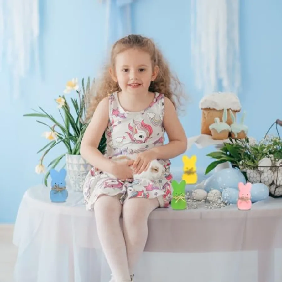 イースターデコレーション 4個入り イースターピープスデコレーション イースター木製サイン 段階式トレイ用 イースターテーブルデコレーション 素朴な自立型装飾