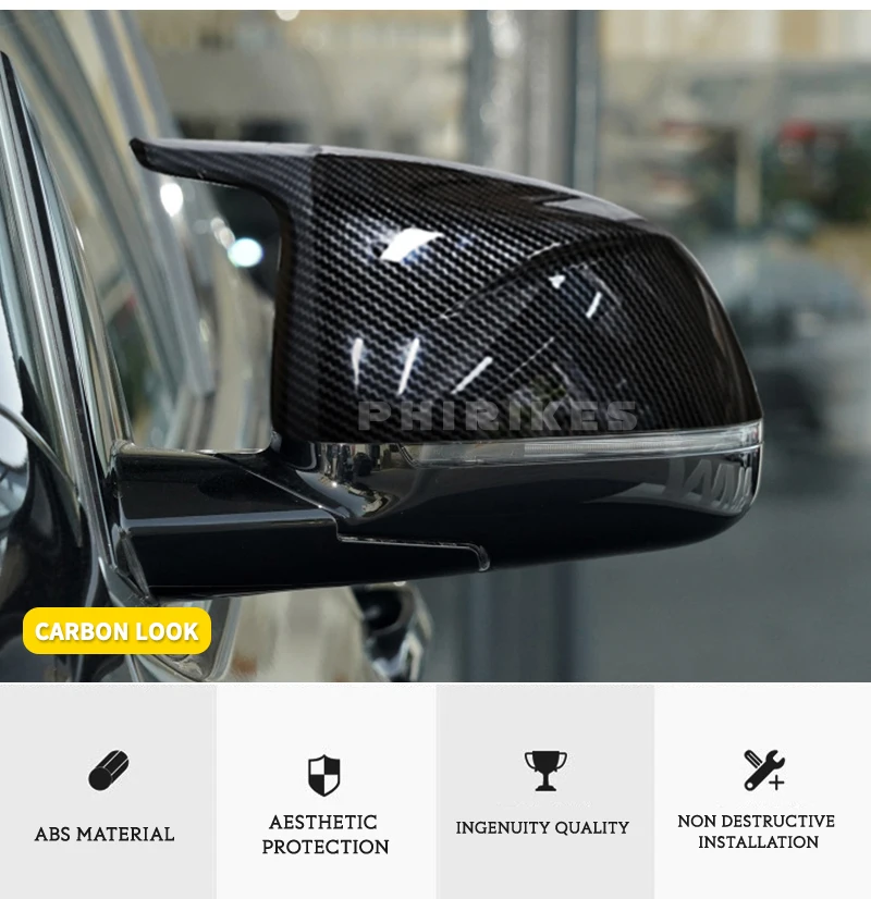 Für BMW F15 X5 F16 X6 F25 X3 F26 X4 2014 2015 2016 2017 2018 Teile Styling Auto Seitentür Rückspiegelabdeckung M-Stil – Detail 2