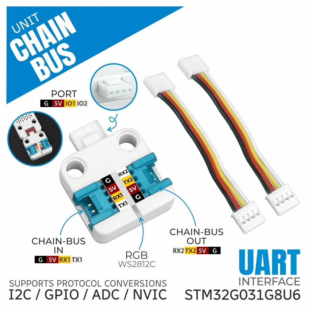 AS95-HY2.0-4P Unit Chainbus Communication Protocol Conversion Module Multi-Function Expansion Port Interface For Expand Chain De