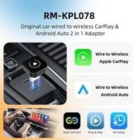 Dongle CarPlay sans fil 2 en 1, adaptateur automatique Android sans fil, boîte intelligente AI, systèmes intelligents pour voiture avec CarPlay filaire 2