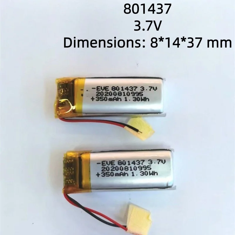 3.7V Lithium Battery 801437/801540  for Victon Solar Tire Pressure Monitoring 350mAh 10C Rate