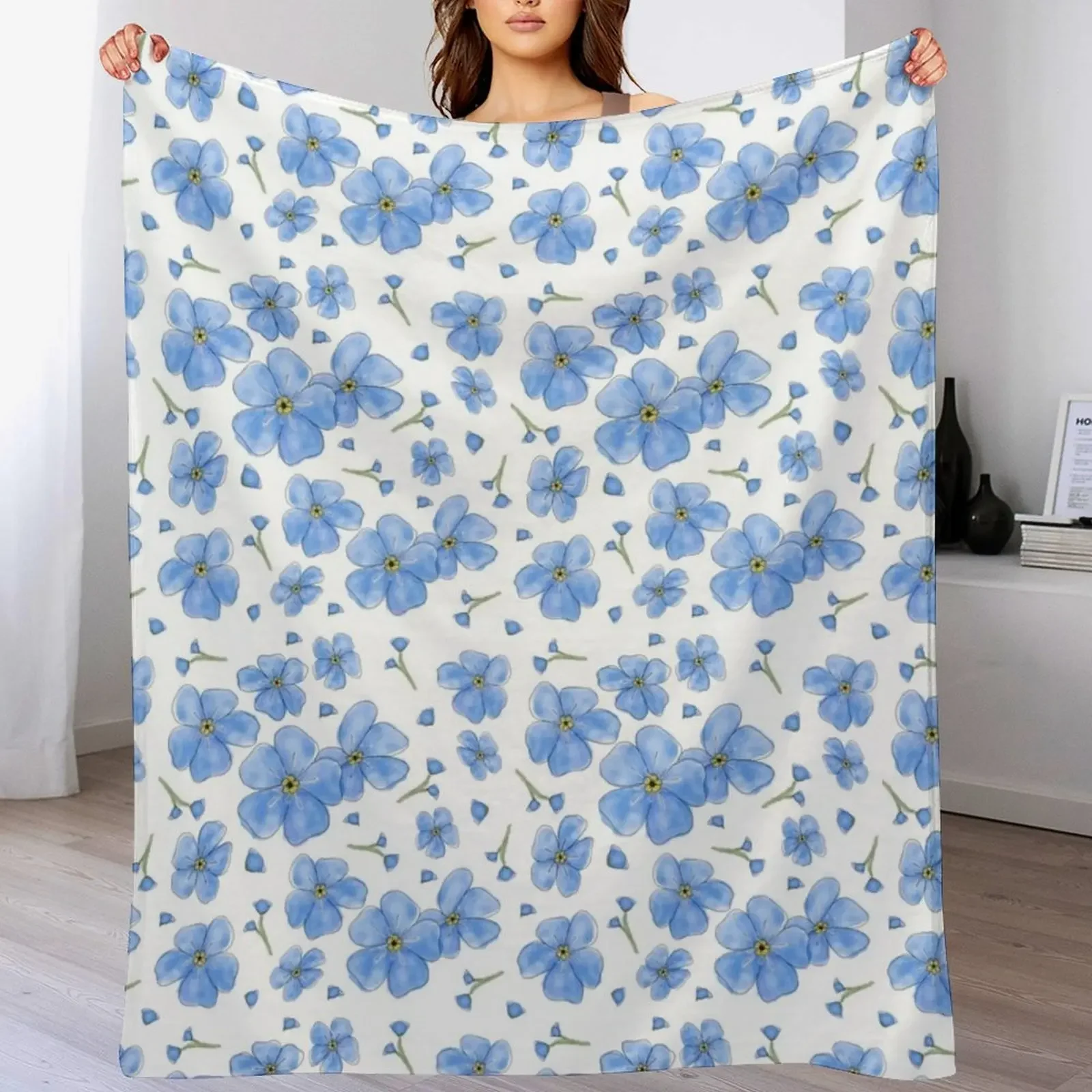 

Forget Me Knot Pattern Throw Blanket Summer Cool Breathable Blanket for Sleeping