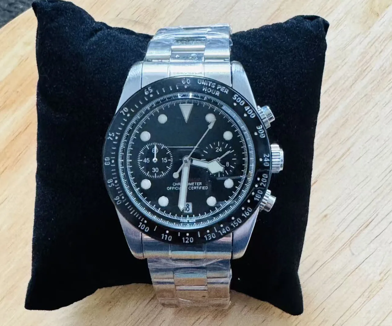 ساعة كوارتز عالية الجودة ذات عين مزدوجة وخمسة أيدي وعملية كاملة مع سوار فولاذي صلب وساعة يد مشهورة الأكثر مبيعًا