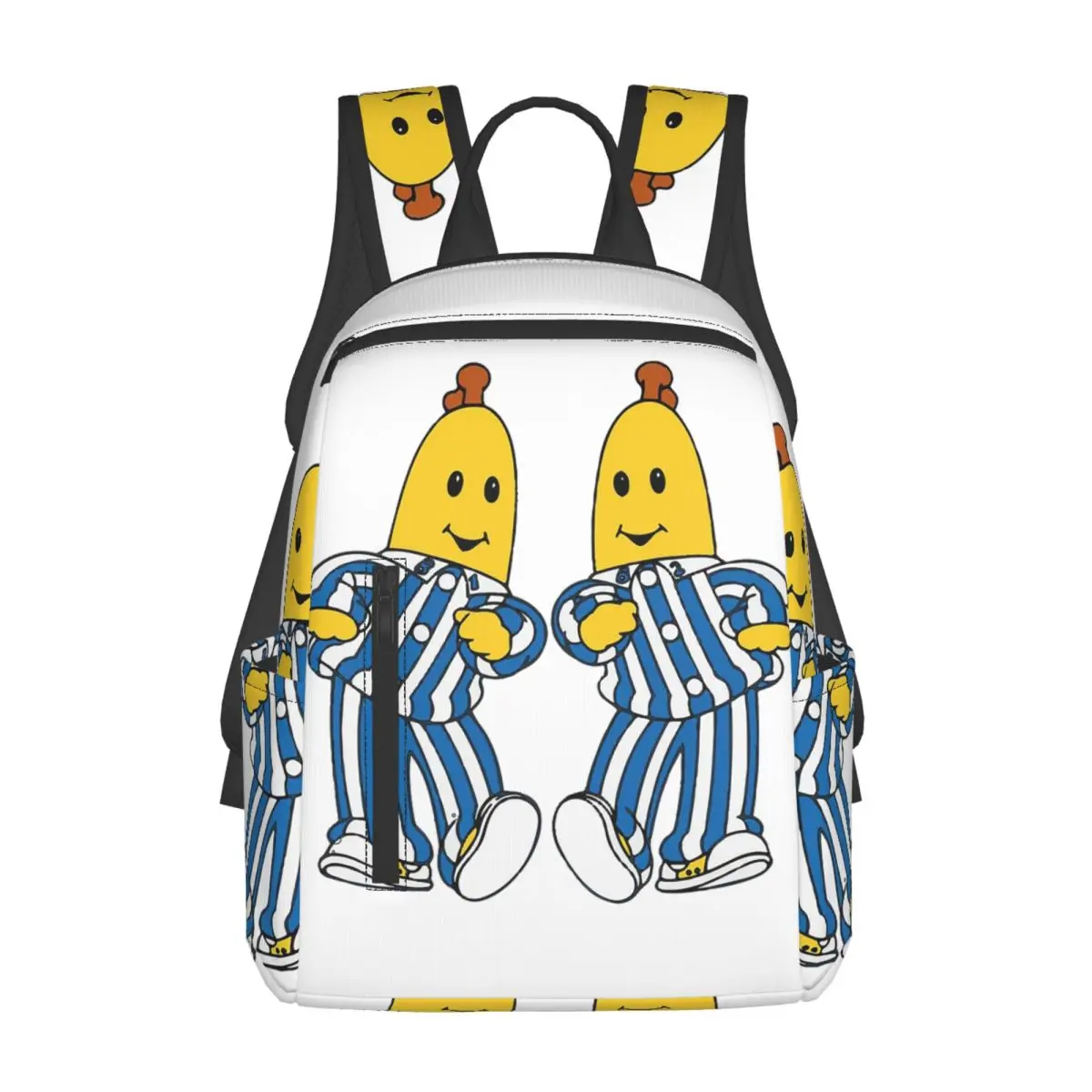 バナナインパジャマベストフレンドバックパックデイパック大容量子供用ブックバッグスクールバッグショルダーバッグ男性用女性用
