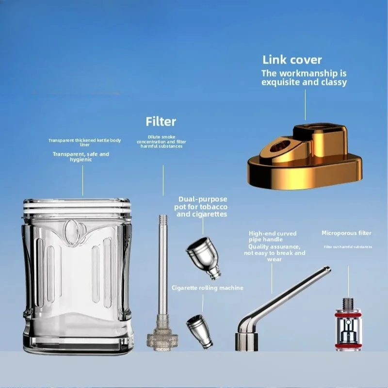New High-end Hookah Filter, Coarse, Medium and Fine, Four-purpose Creative Hookah, Microporous Portable Men's Gift