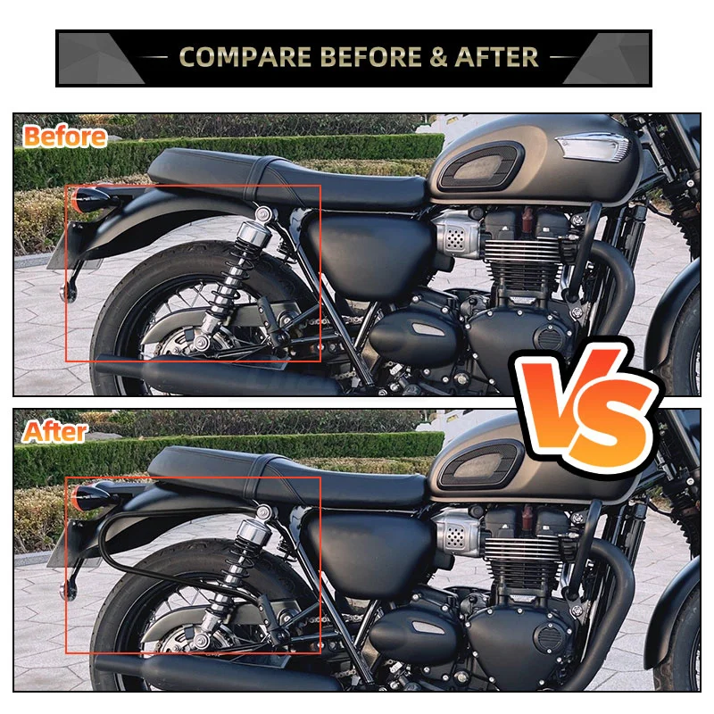 Motorbike Saddle Bags Saddlebag Support Bracket Guard For Triumph T120 T100 Bonneville Mag Wheel 2001-2016