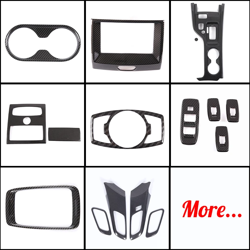 cheya ABS Full set Car central control water cup frame, air conditioning air outlet frame For Ford Ranger Wildtrak 2015-2021