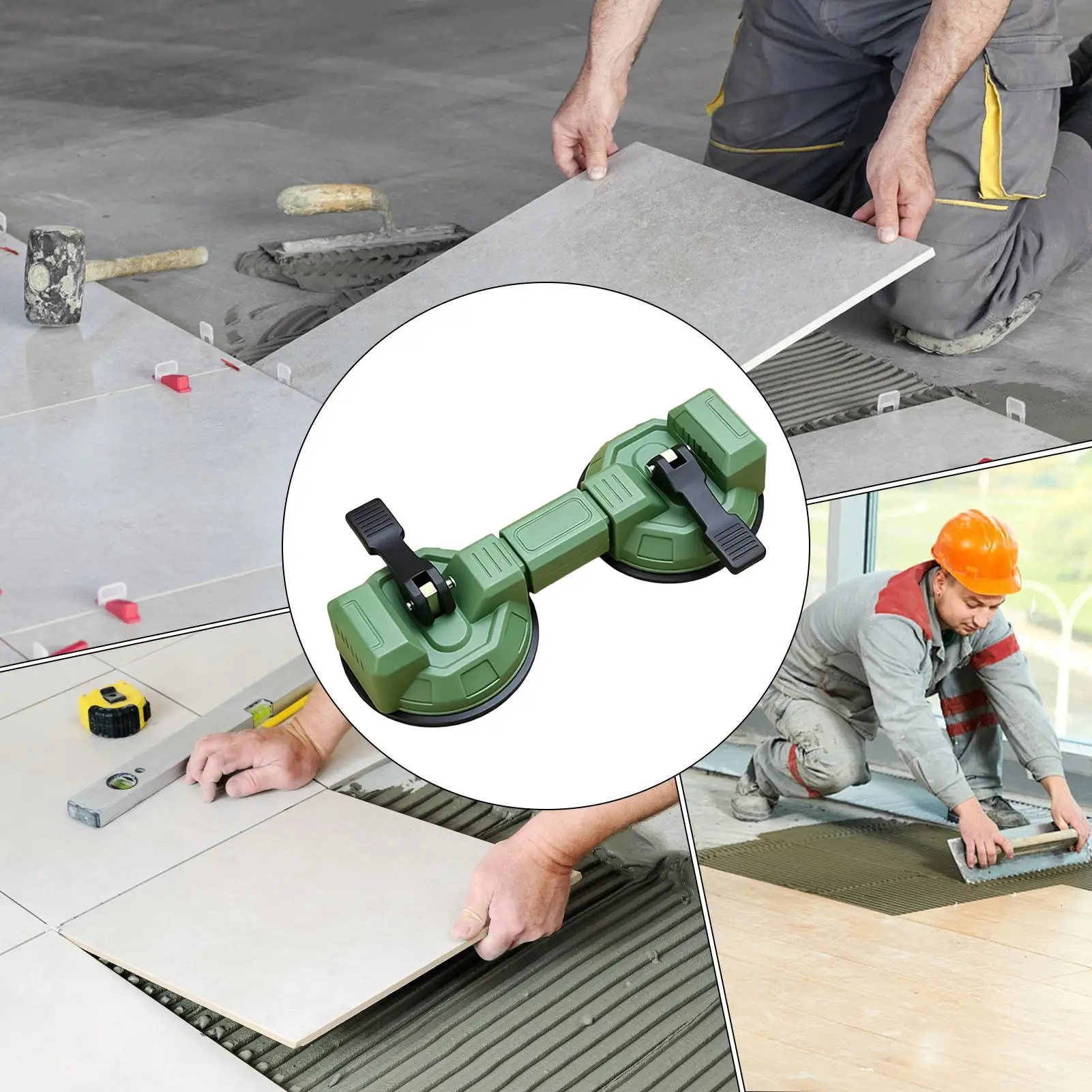 Laminate Flooring Tools Suction Cup Double-Headed Grabber Wood Floor Gap Crevice Grabber For Laminate Hardwood Tile Indoor