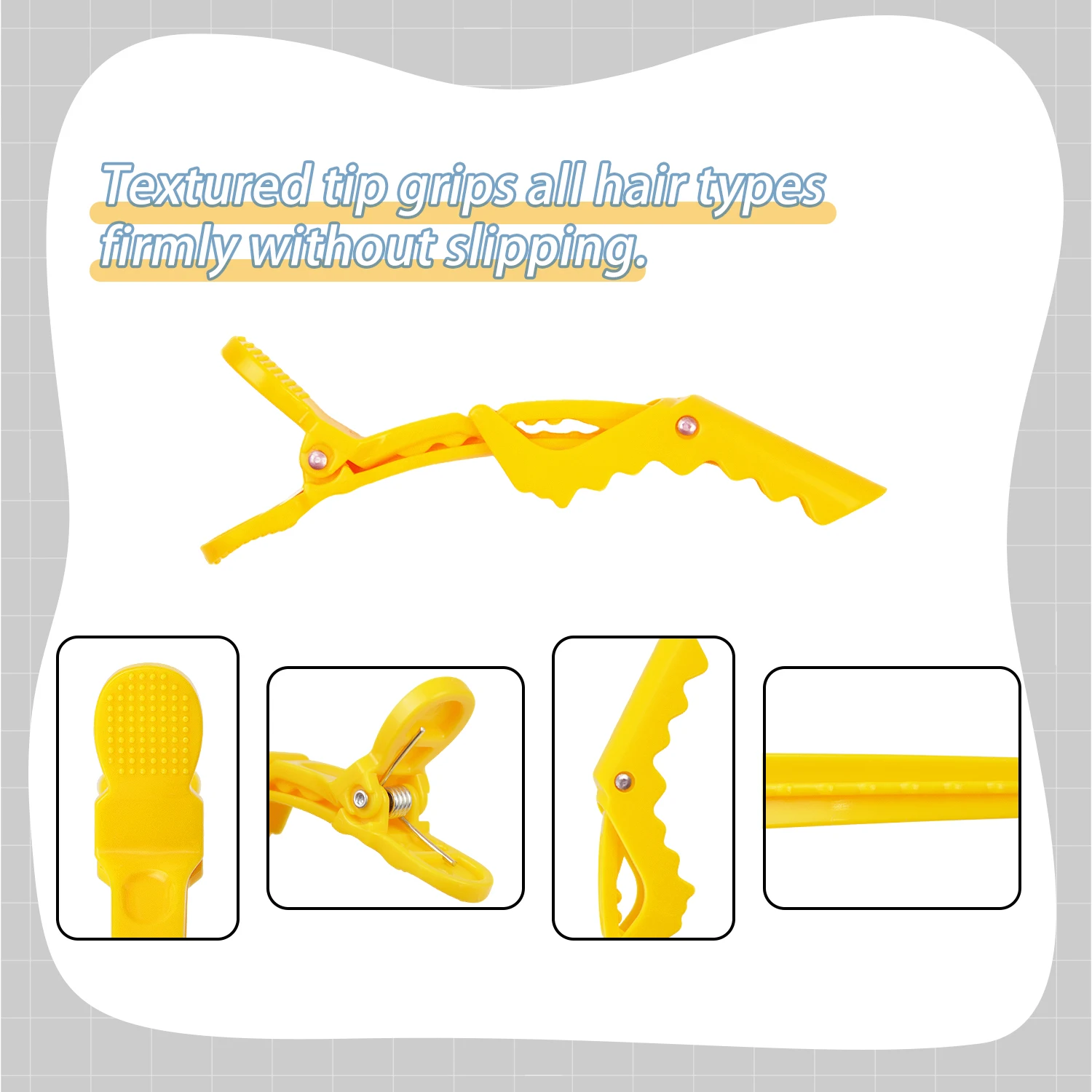 6 Pcs Alligator Hair Clips Color Hairdressing Styling Clip Clamps Nonslip Hairpins for Hair Sectioning Makeup Hairstyling Tools view 5