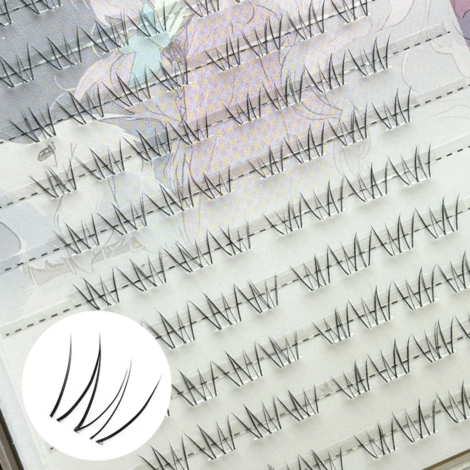 Self-adhesive Individual Under Lashes Cluster Wispy Segmented Lower Eyelashes No Glue Need Natural Manga Bottom Lashes Extension