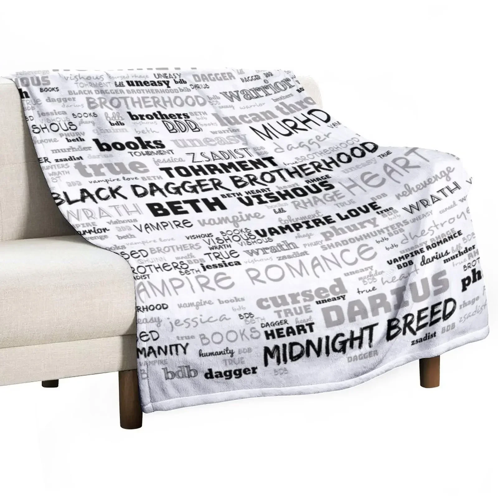 black dagger brotherhood Throw Blanket Decorative Sofa Sofa Quilt Luxury Designer Blankets